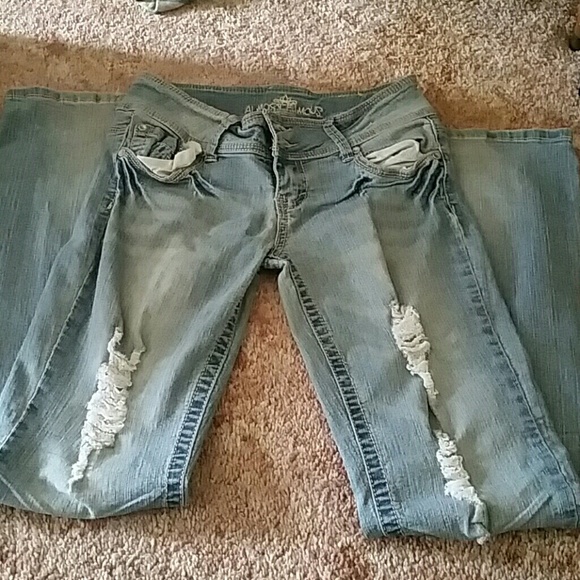 Almost famous light wash jeans