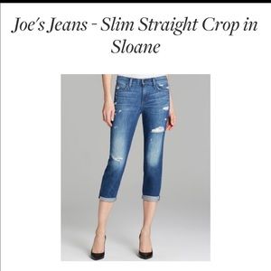 Joe's Boyfriend Jeans Vintage 1971. Cropped Sloane