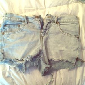 Free people denim shorts
