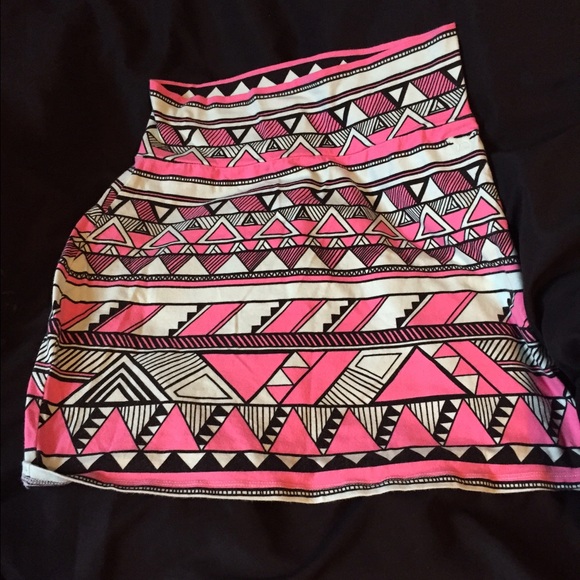 Pink Aztec skirt