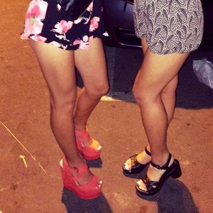 Flamingo Pink TopShop Wedges