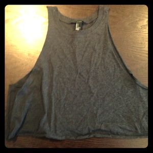 F21 gray crop tank