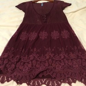 Freepeople schiffon lace top/dress