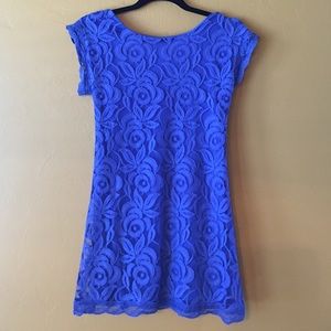 NWOT Love.Fire blue dress