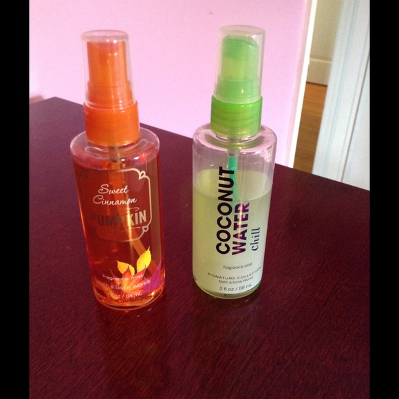 2 Bath & Body Works Sprays- 3 Fluid Ounce size.