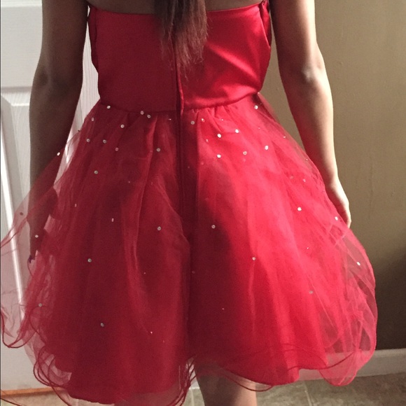 Short Red Prom Dress - Picture 2 of 2