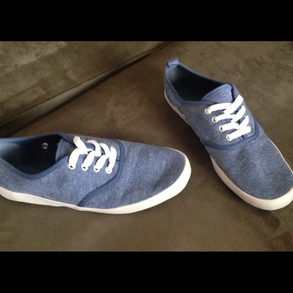 H&M Shoes - Navy blue canvas H&M flats shoes size 8