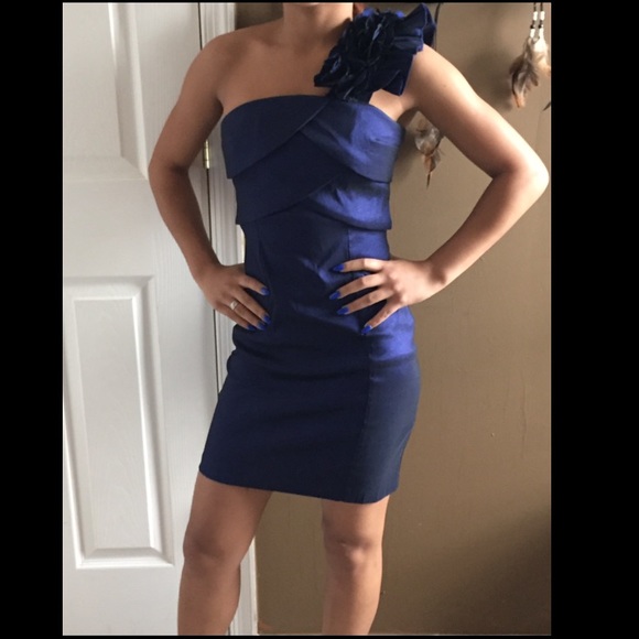 Navy Blue Party Dress - Picture 2 of 2
