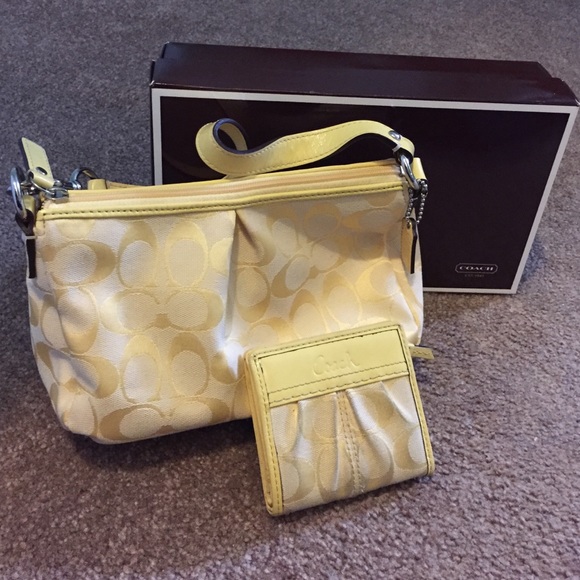 Summer COACH bag with matching wallet