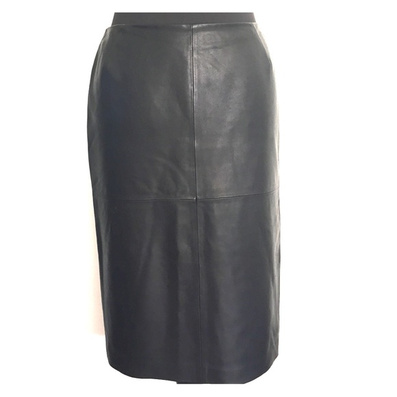 Lafayette 148 black lambskin leather skirt size 4,All Products : American Fashion Style Bags On Sale