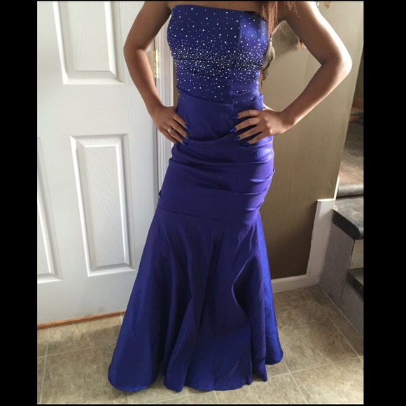 Purple ruffle Prom Dress - Picture 2 of 2