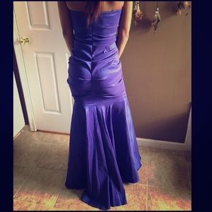 Purple ruffle Prom Dress