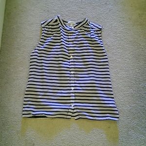 Black and creme blouse