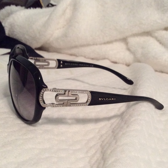 Bvlgari Black sunglasses with rhinestones.