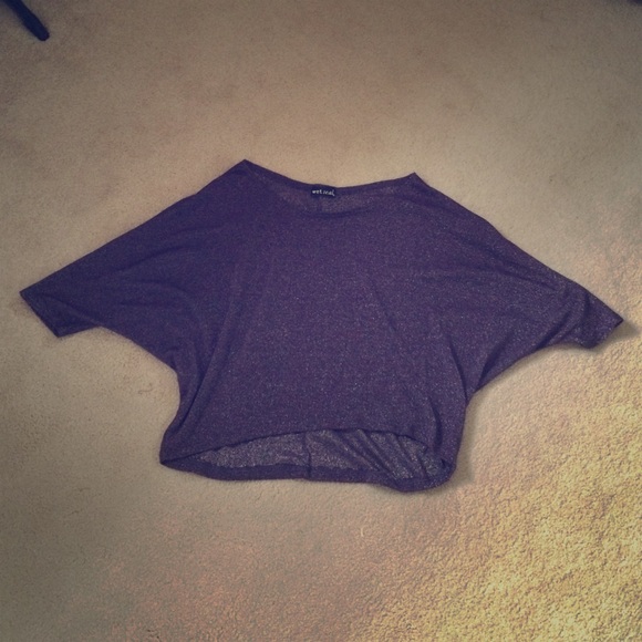Sparkly purple crop top from Wet Seal