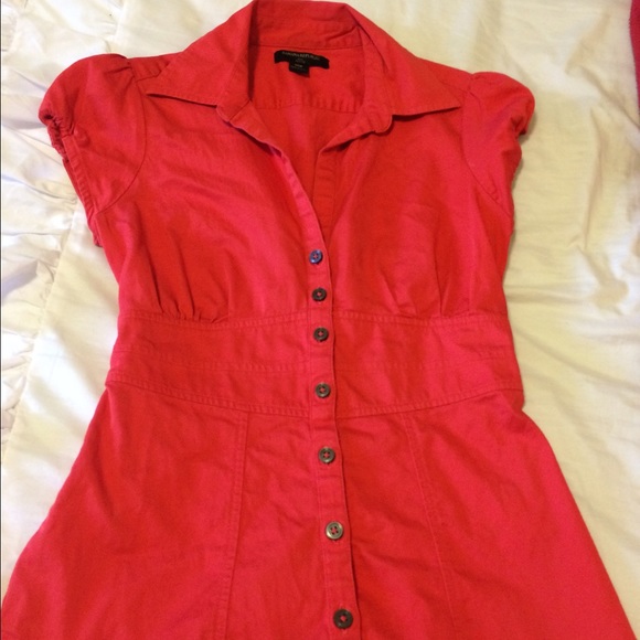 Banana Republic salmon fitted button up