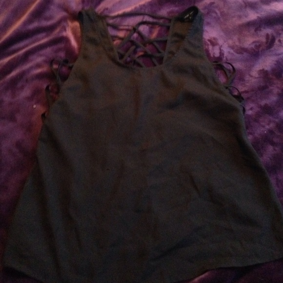 Black top with crisscross back