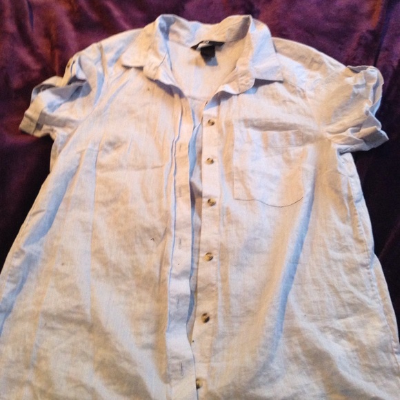 H&M school blue button up