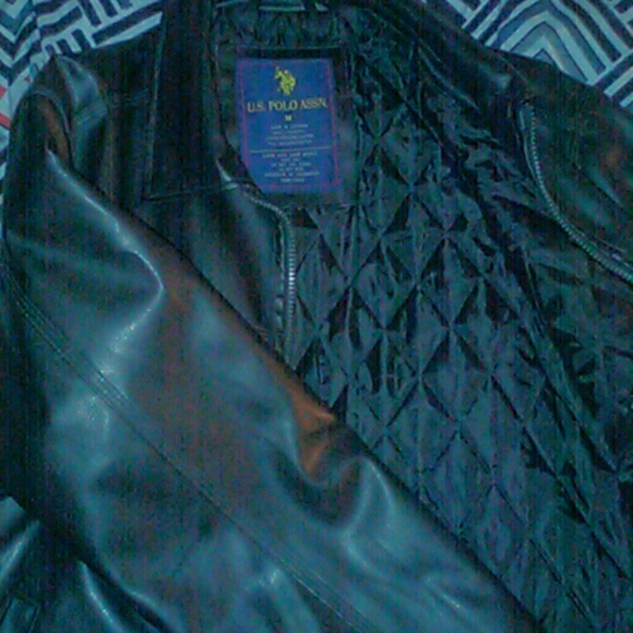 U.s. polo assn. Black Leather jacket. - Picture 1 of 3