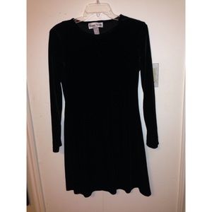 Black velvet dress