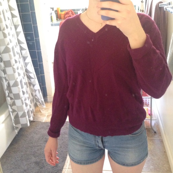 Purple cashmere sweater