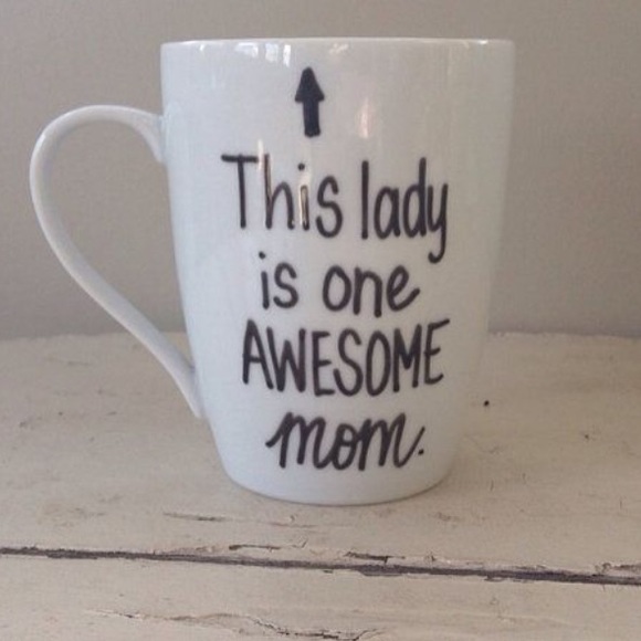 Hand painted Awesome Mom Mug for Mothers Day