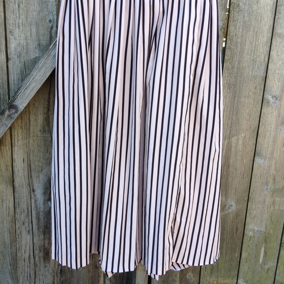 Beetle juice striped pink long skirt vintage 80s