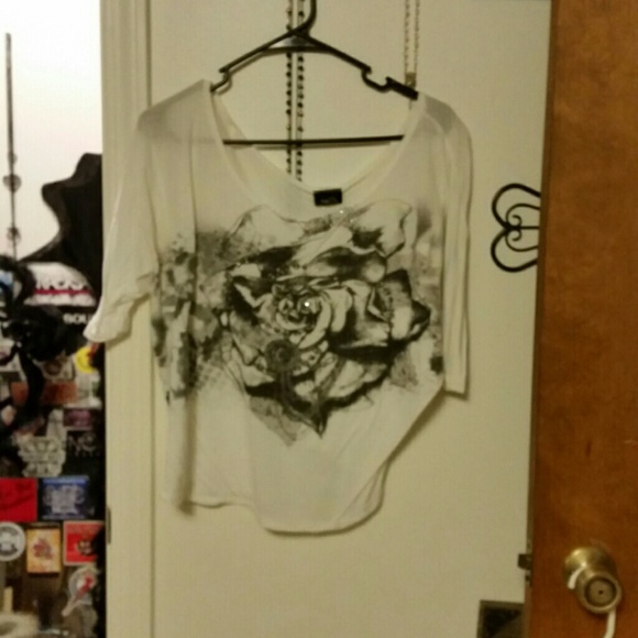 #SOLD# Off white, rose slouch shirt