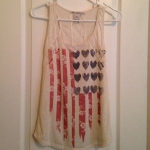 Women's American Flag tank.