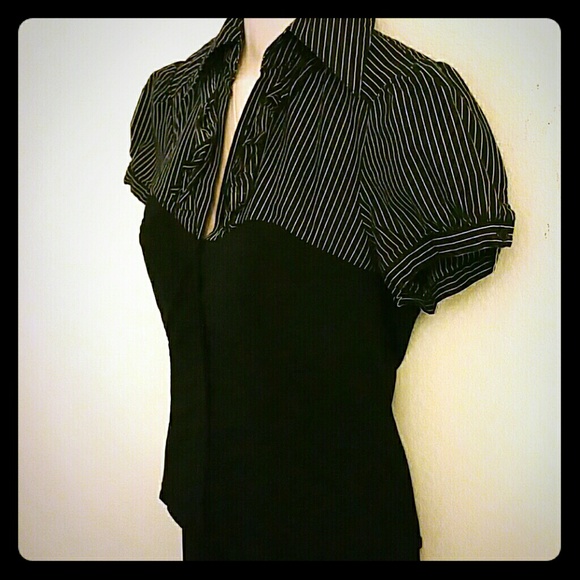 Black & white striped top