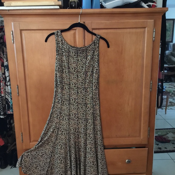 Animal print A line dress