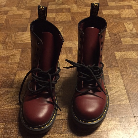 Maroon Dr. Martens