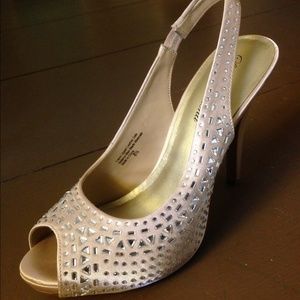 Sparkley champagne heels