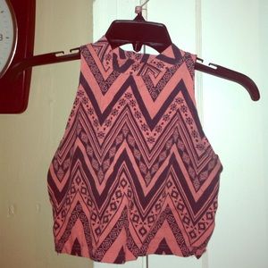 Tribal print crop top