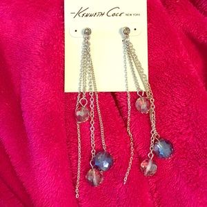 Crystal and Chain Drop Earrings