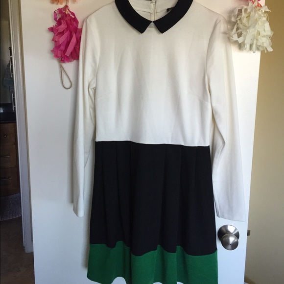 Asos colorblock skater dress