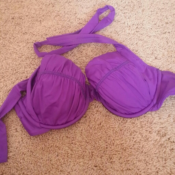 Purple 90's style swim suit
