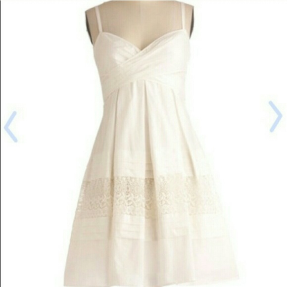 Modcloth white lace bow dress