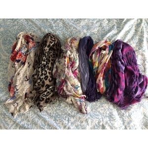 Lot of 6 Beautiful Scarves!
