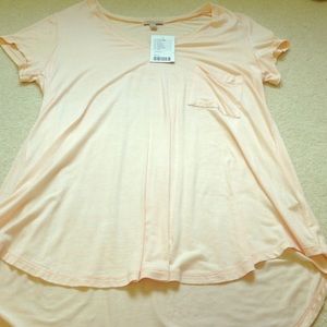 Light rose pink v neck