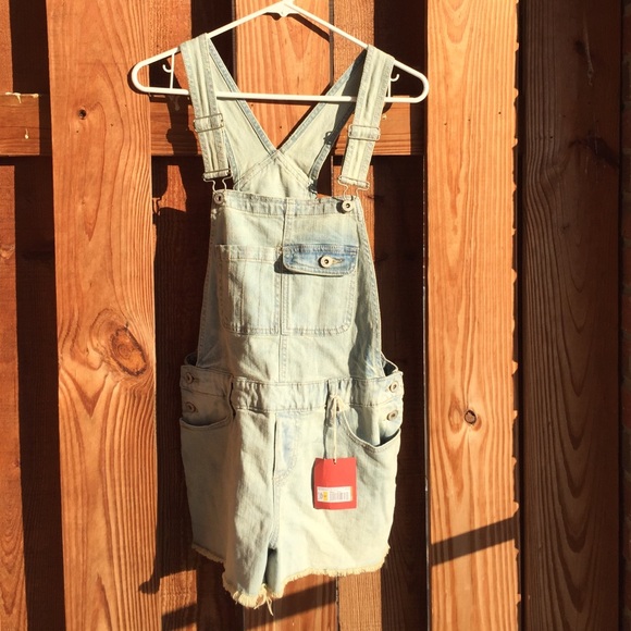 Denim Overall shorts