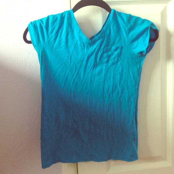 Blue v neck with pocket