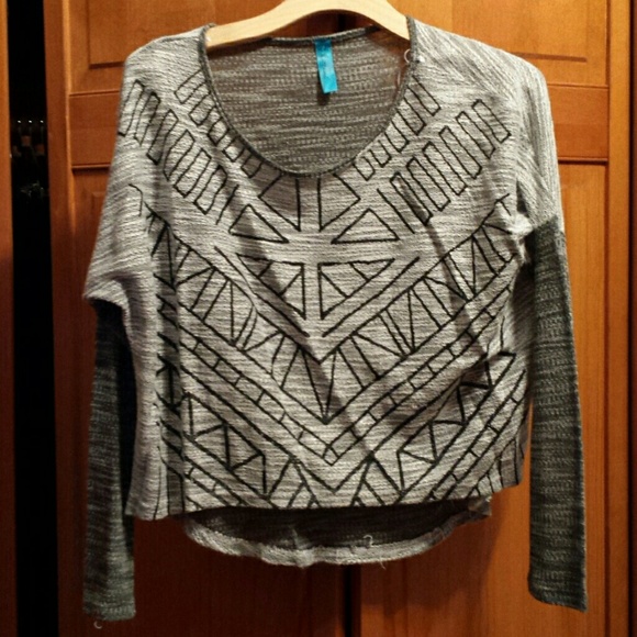Buttons, Grey sweater longer back,  NWOT