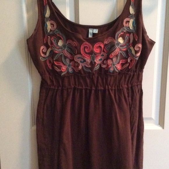 Anthropologie Brown Tank Aquarius