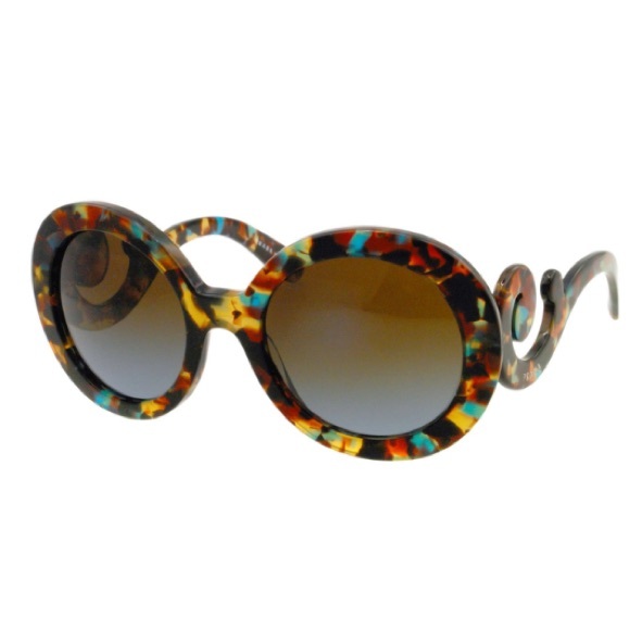 Prada oversized baroque round sunglasses