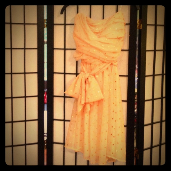 Mystic Pink Strapless Party Dress - Picture 1 of 2