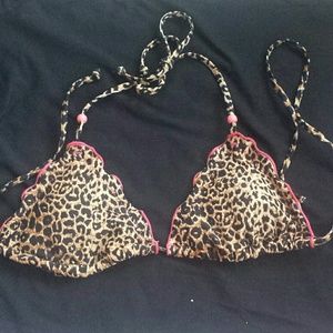 Cheetah print bikini top