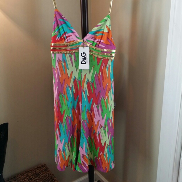 D&G Dolce and Gabbana summer sun dress size 46