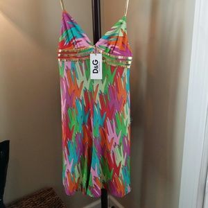 D&G Dolce and Gabbana summer sun dress size 46