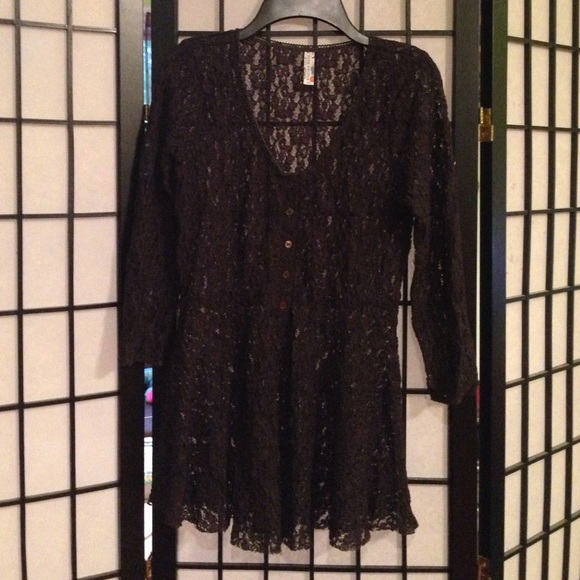 Free People Lace Shell